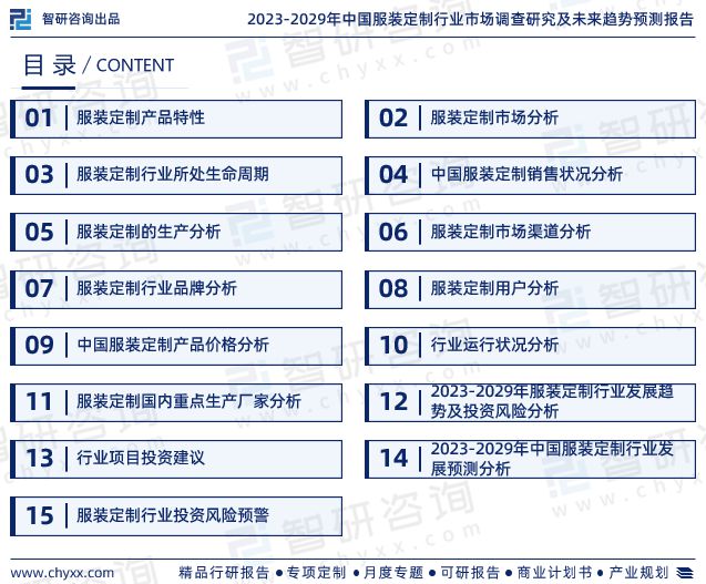 必一运动智研咨询—中国服装定制行业市场全景调查、投资策略研究报告(图2)